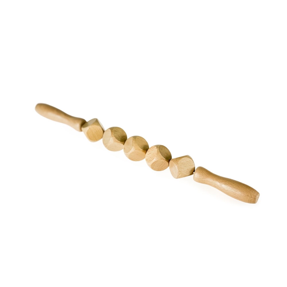 Anti Cellulite Massager with Handle – Cubed Wooden Roller