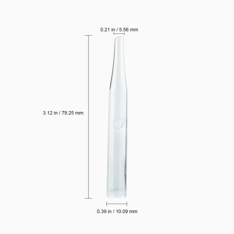 Glass vacuum extraction cup with hole, round 1