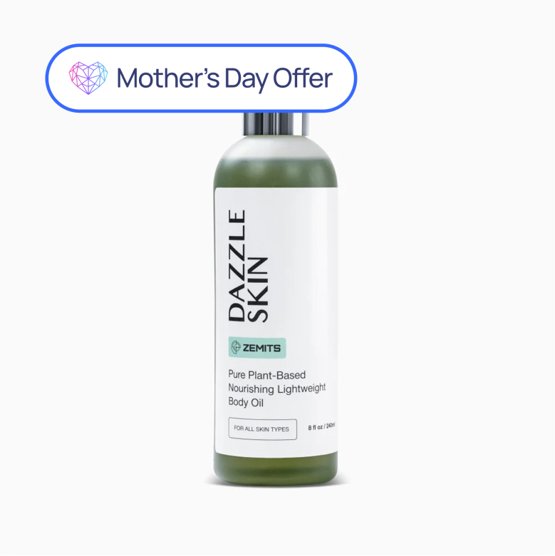Zemits DazzleSkin Pure Plant-Based Nourishing Lightweight Body Oil, 4 fl oz 1