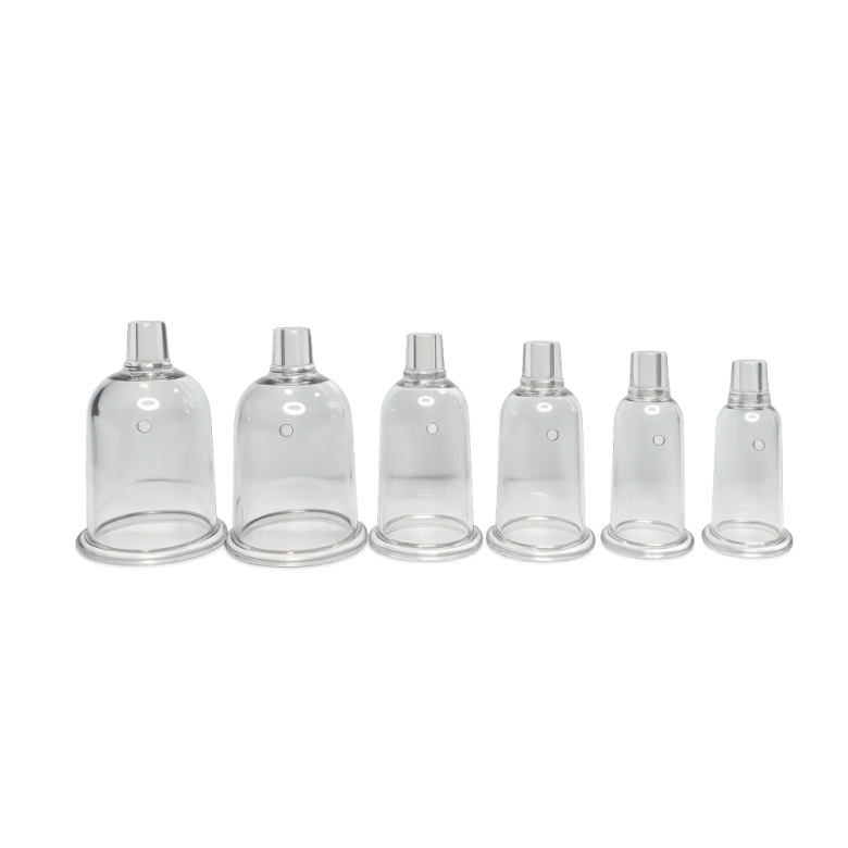 Glass Caps for the Vacuum Massage for DermeLuxx ultra 1