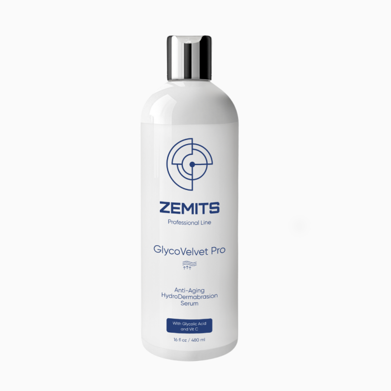 Zemits GlycoVelvet Pro Advanced Anti-Aging HydroDermabrasion Serum with Glycolic Acid and Vitamin C, 16 fl oz  1