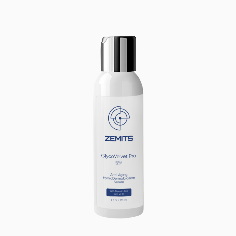 Zemits GlycoVelvet Pro Advanced Anti-Aging HydroDermabrasion Serum with Glycolic Acid and Vitamin C, 4 fl oz  1