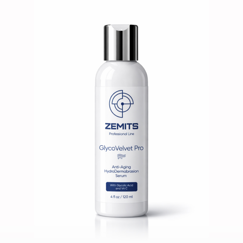 Zemits GlycoVelvet Pro Advanced Anti-Aging HydroDermabrasion Serum with Glycolic Acid and Vitamin C, 4 fl oz  1