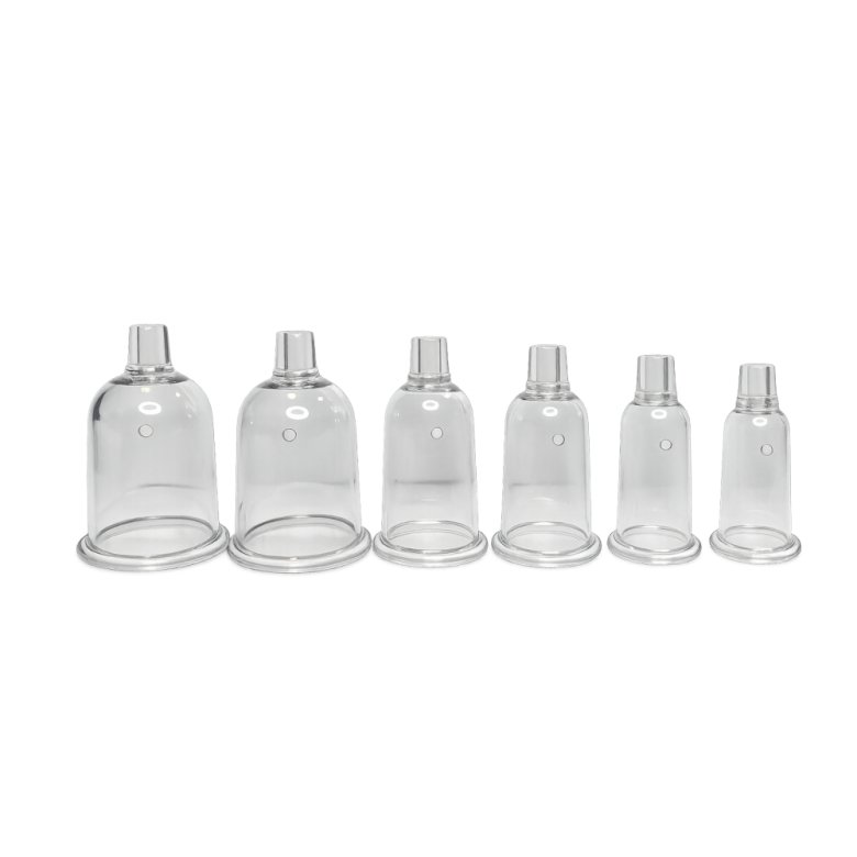 Glass Caps for the Vacuum Massage for DermeLuxx ultra 1