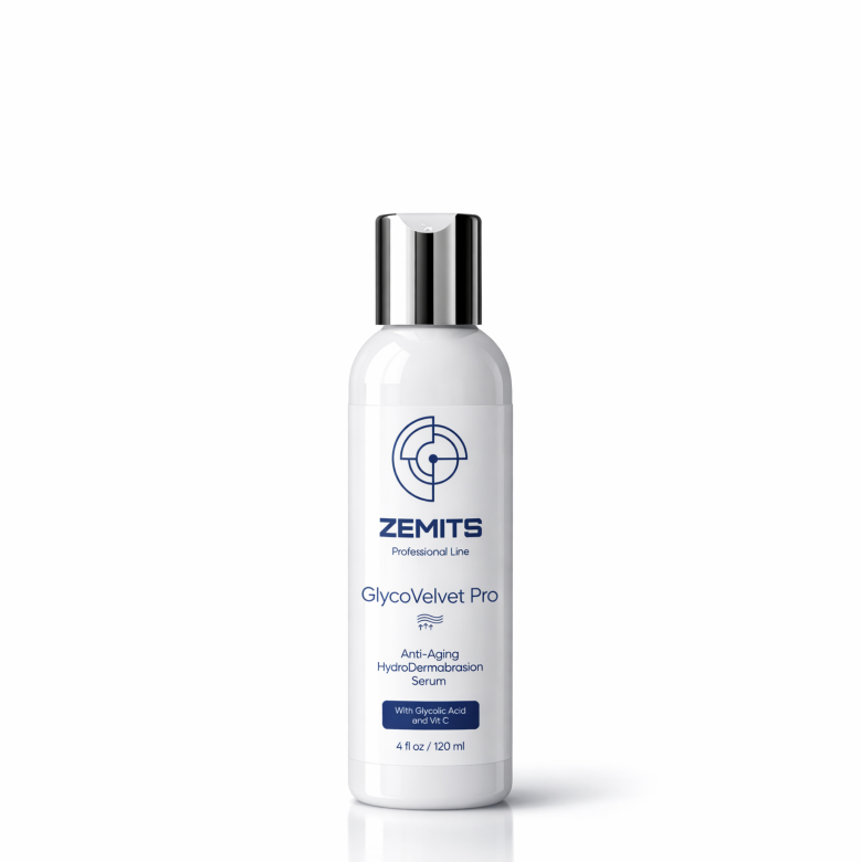 Zemits GlycoVelvet Pro Advanced Anti-Aging HydroDermabrasion Serum with Glycolic Acid and Vitamin C, 4 fl oz  1