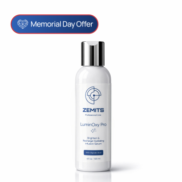 Zemits LuminOxy Pro Brighten &amp; Recharge Hydrating Infusion Serum with Glycolic Acid, 4 fl oz