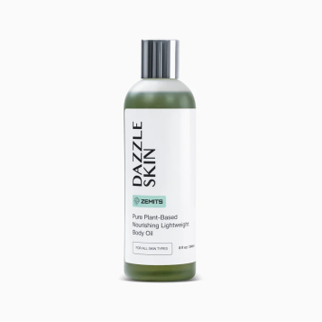 Zemits DazzleSkin Pure Plant-Based Nourishing Massage Oil, 8 fl oz