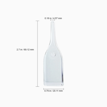 Glass vacuum extraction cup with hole, flat