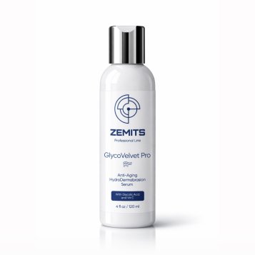 Zemits GlycoVelvet Pro Advanced Anti-Aging HydroDermabrasion Serum with Glycolic Acid and Vitamin C, 4 fl oz 
