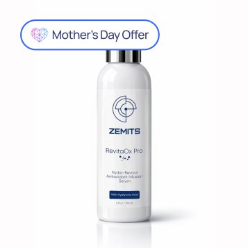 Zemits RevitaOx Pro Hydro-Revival Antioxidant Infusion Serum with Hyaluronic Acid, 4 fl oz