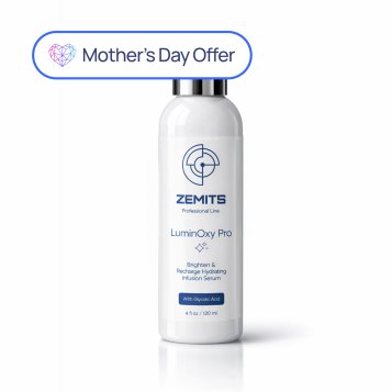 Zemits LuminOxy Pro Brighten &amp; Recharge Hydrating Infusion Serum with Glycolic Acid, 4 fl oz
