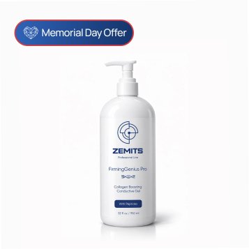 Zemits FirmingGenius Pro Collagen Boosting Conductive Gel with Peptides, 32 fl oz