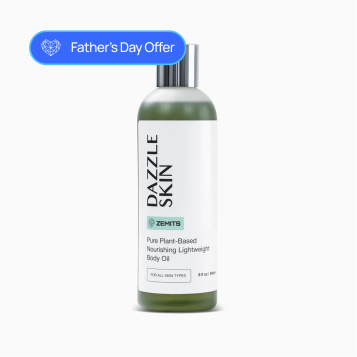 Zemits DazzleSkin Pure Plant-Based Nourishing Massage Oil, 8 fl oz