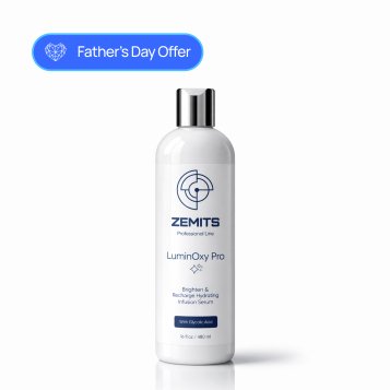 Zemits LuminOxy Pro Brighten &amp; Recharge Hydrating Infusion Serum with Glycolic Acid, 16 fl oz