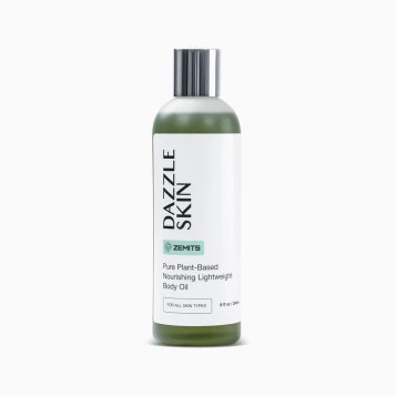 Zemits DazzleSkin Pure Plant-Based Nourishing Massage Oil, 8 fl oz