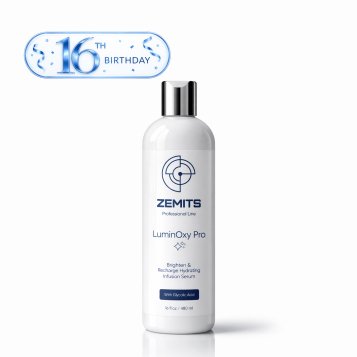 Zemits LuminOxy Pro Brighten &amp; Recharge Hydrating Infusion Serum with Glycolic Acid, 16 fl oz