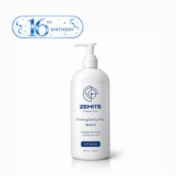 Zemits FirmingGenius Pro Collagen Boosting Conductive Gel with Peptides, 32 fl oz