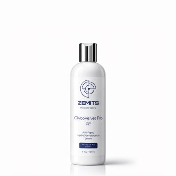 Zemits GlycoVelvet Pro Advanced Anti-Aging HydroDermabrasion Serum with Glycolic Acid and Vitamin C, 16 fl oz 