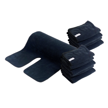 SkinPerfect Luxury Spa Facial Towel Black Color, set of 10 pcs